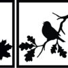 pajaros Tríptico de pájaros – 3 piezas, 90 × 40 cm